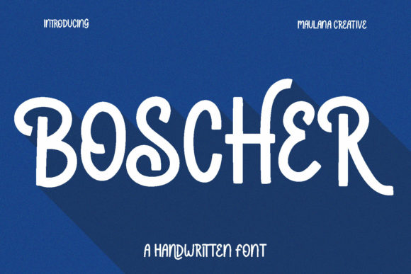 Boscher: A Cool Display Font for Handmade Creations