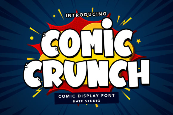 Comic Crunch: A Bold Display Font for Branding Projects