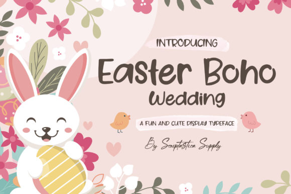 Easter Boho Wedding Font for Campaign Creatives