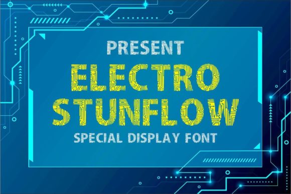 Electro Stunflow: A Bold Display Font for Modern Web Design