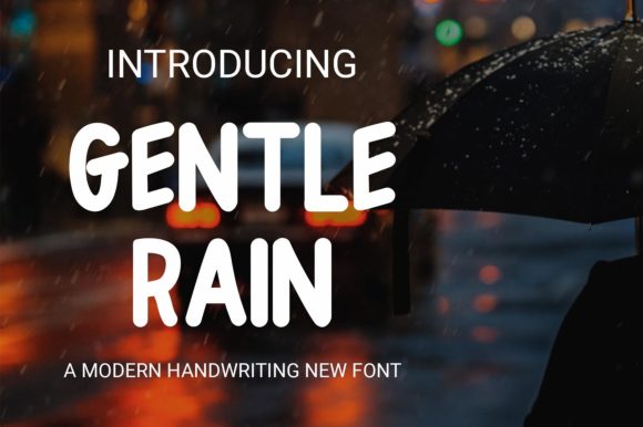 Gentle Rain Font for Handmade Creations