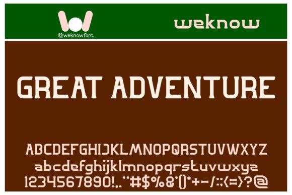 Great Adventure Font for Editorial Projects