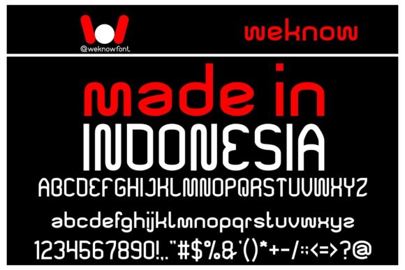 Made in Indonesia Font for Modern Web Design