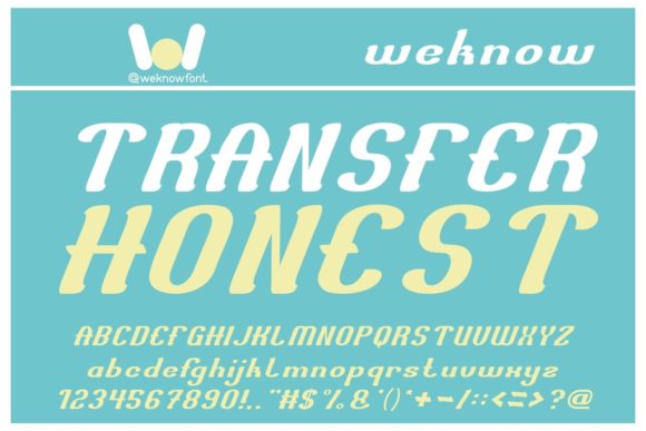 Transfer Honest: A Professional Display Font for Your Brand